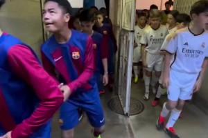 巴薩皇馬少年隊交手，德比氛圍一樣到位